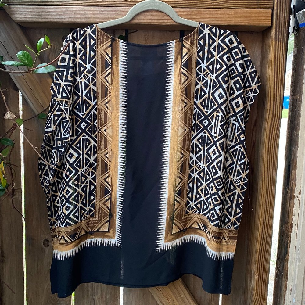 Ruby Rd Aztec Patterned Block Top - Picture 4 of 4